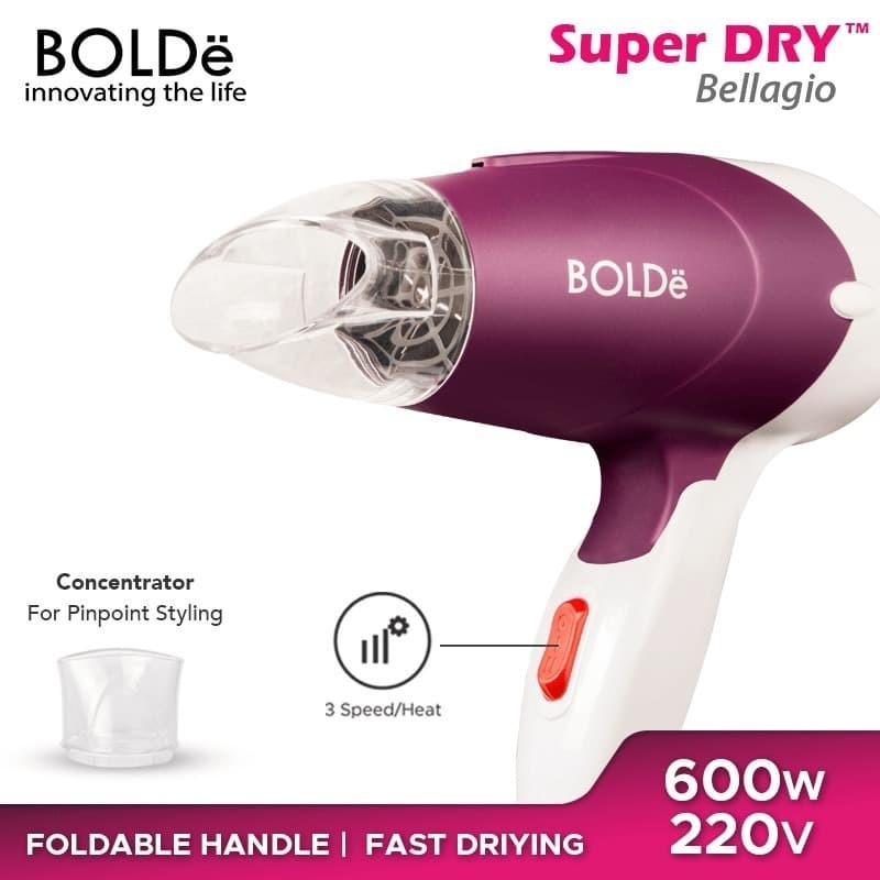 BOLDe Hair Dryer Super Dry Bellagio Pengering Rambut