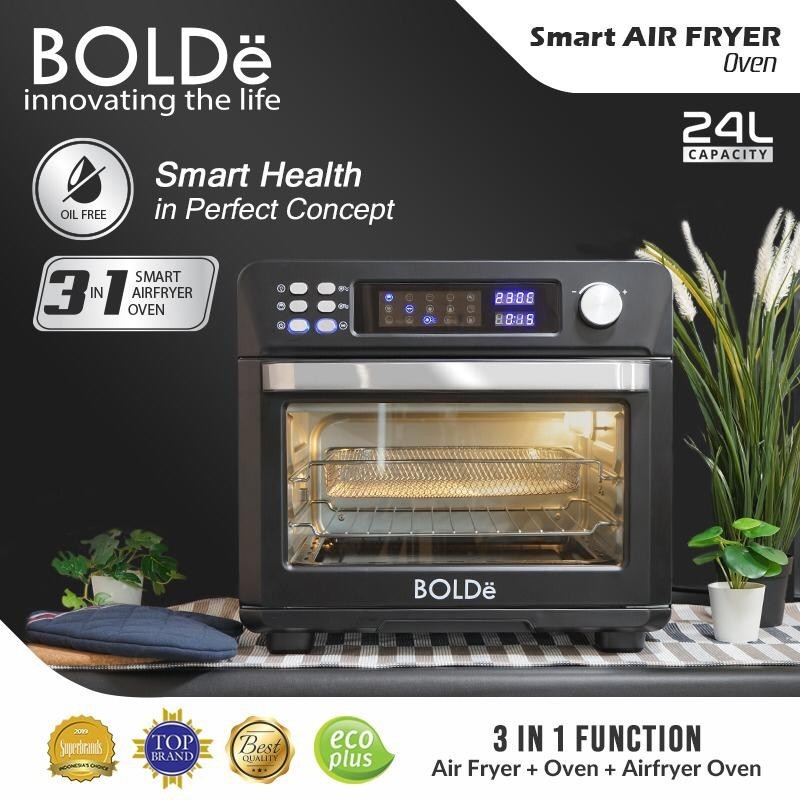 BOLDe Super Smart Air Fryer Oven Black Diamond Garansi Resmi