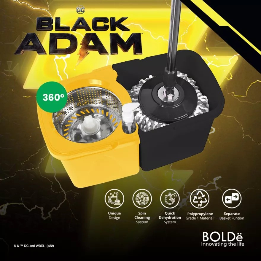 BOLDE SUPER MOP BLACK ADAM Alat Pel - Limited Edition