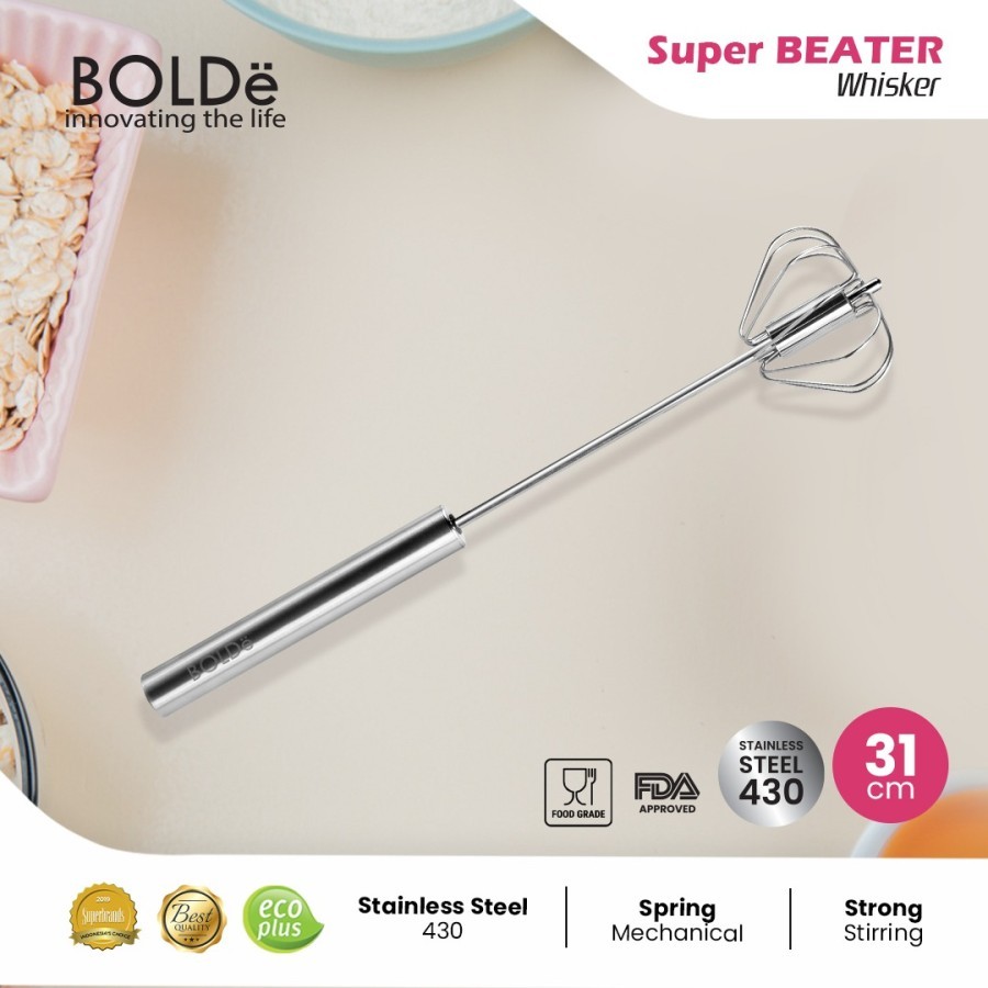 Bolde Super Beater Whisker - Hand mixer manual otomatis stainless