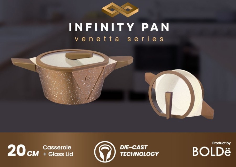 BOLDe Infinity Pan Casserole 20Cm - Venetta Series Panci