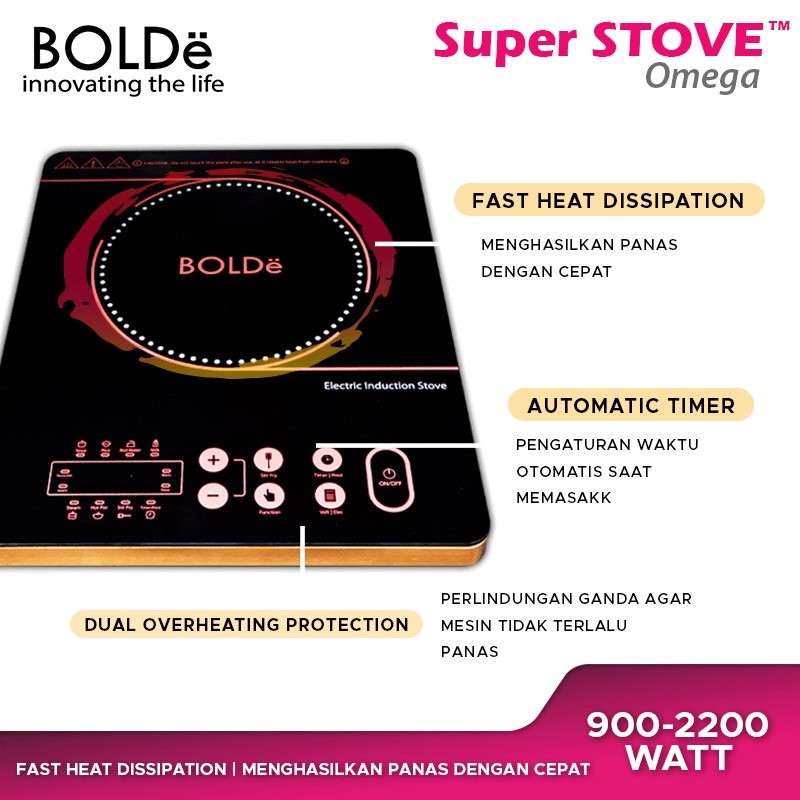 BOLDe Super Stove Omega Kompor Induksi Listrik Induction Cooker