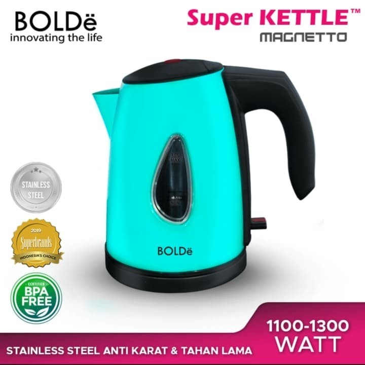 BOLDe Super KETTLE MAGNETTO1 L Stainless Garansi Resmi - Biru