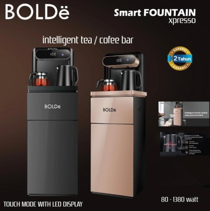 BOLDe Super Smart Fountain Xpresso + Remote Dispenser Galon Bawah - Hitam
