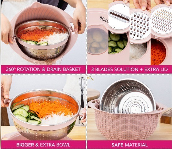 BOLDe MAX GRATER COMBO 2 IN 1 Parutan dan Pencuci Sayur