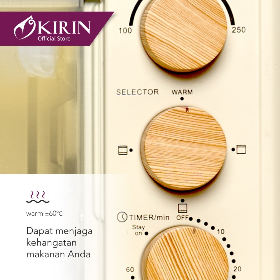 KIRIN Oven Toaster 19L Low Watt – KBO 190LW KBO190LW