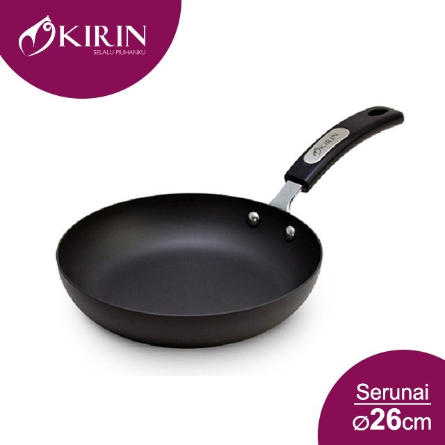Kirin Frypan Serunai 26 Hard Anodized 2.0mm Wajan Penggorengan