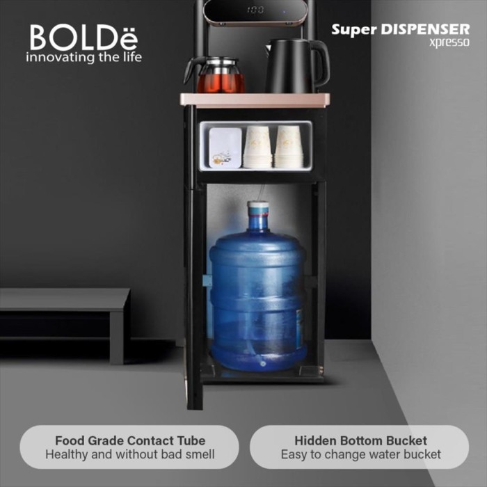 BOLDe Super Smart Fountain Xpresso + Remote Dispenser Galon Bawah - Hitam