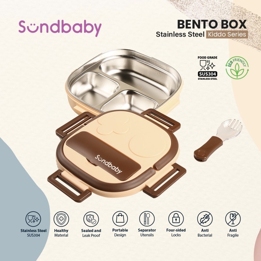 Bolde Sundbaby Box Kiddo - Tempat Makan Stainless Steel Lunch Box