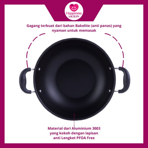 Kirin Wok Clarinet 28cm Teflon Classic 2.3MM