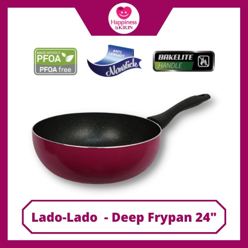 Kirin Frypan Deep Lado-Lado 24cm Teflon Marble