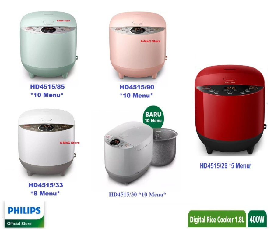 PHILIPS RICE COOKER HD4515 DIGITAL 1.8L PENANAK NASI Khusus TNG 