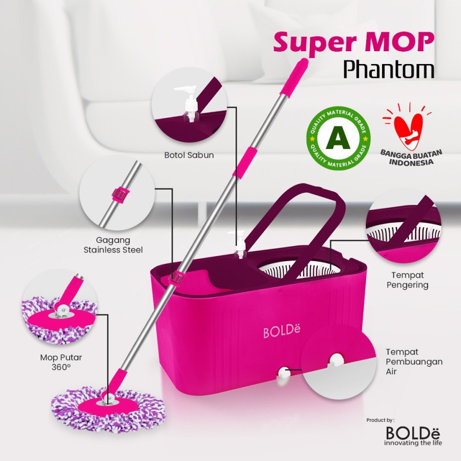 BOLDe Super Mop Phantom (Alat Pel Otomatis) 