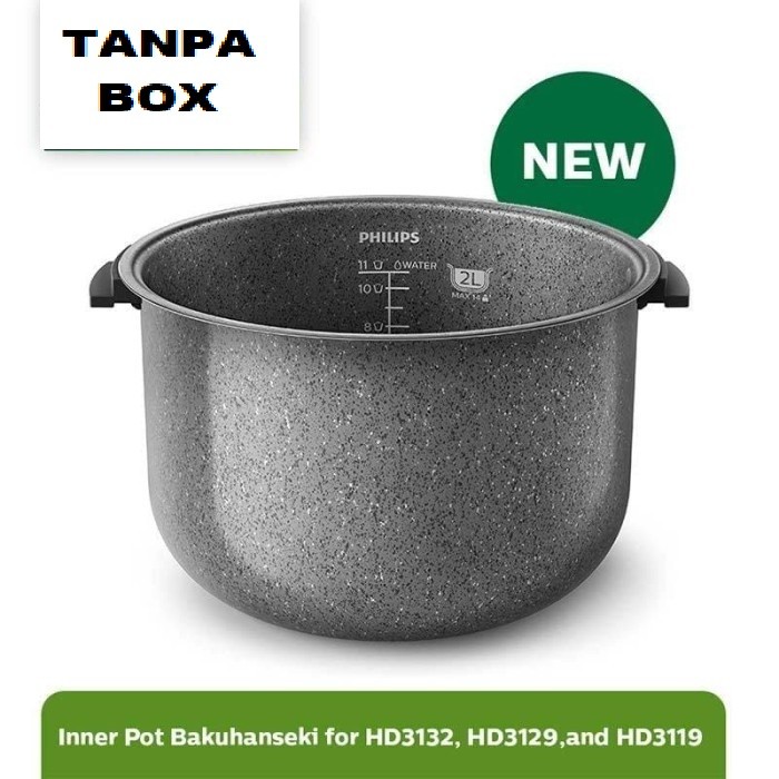 PHILIPS HD3110/33 Inner Pot 2L Bakuhanseki for HD3132/ HD3129/ HD3119