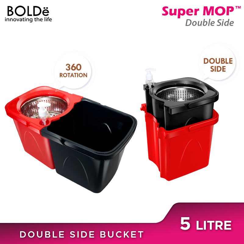Bolde Super Mop Double Side - Black Red