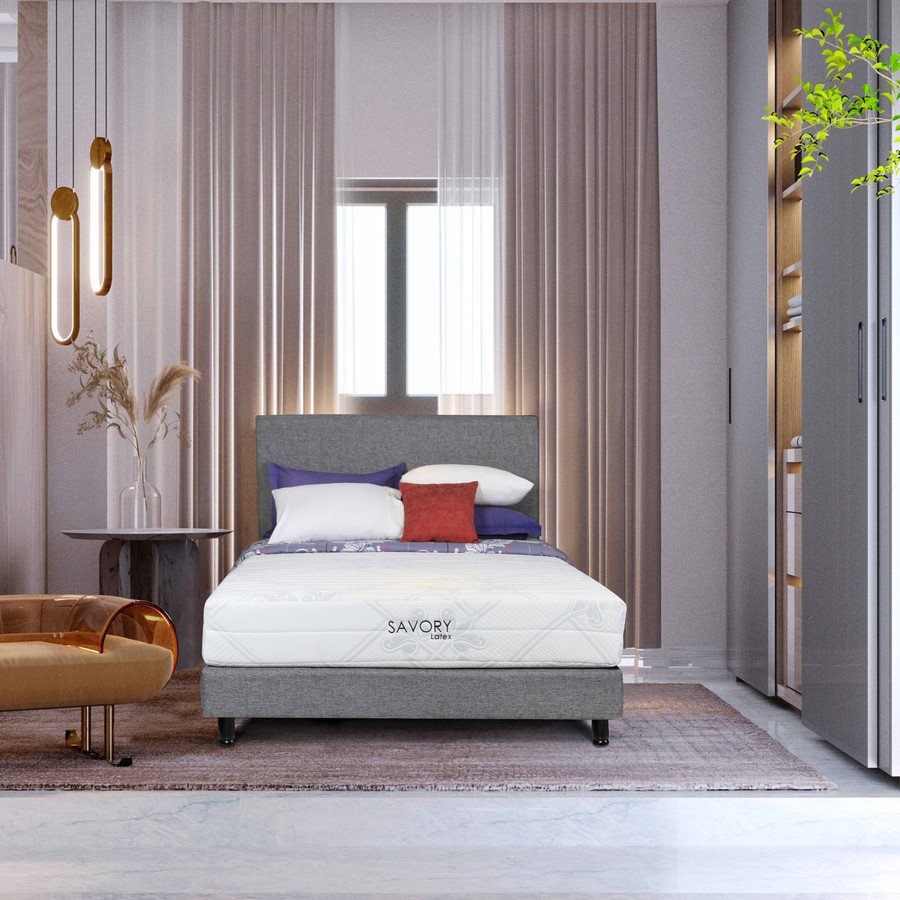 Simmons Savory Latex Set dengan Divan dan Sandaran