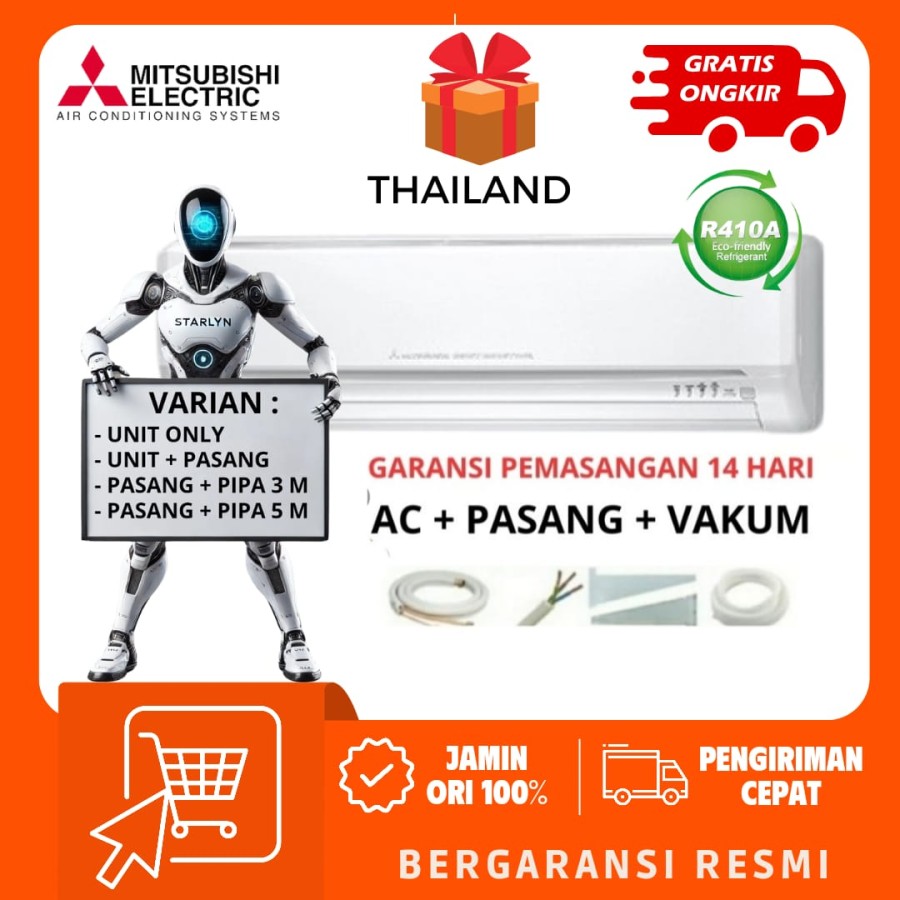AC MITSUBISHI HEAVY INDUSTRIES 1 PK THAILAND DELUXE SRK10CRS-S3