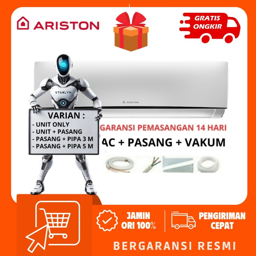 AC ARISTON KIOS 1 PK KIOS 09 R32 MUDO 4D SWING 6-in-1 Healthy Filter 1PK KIOS 9