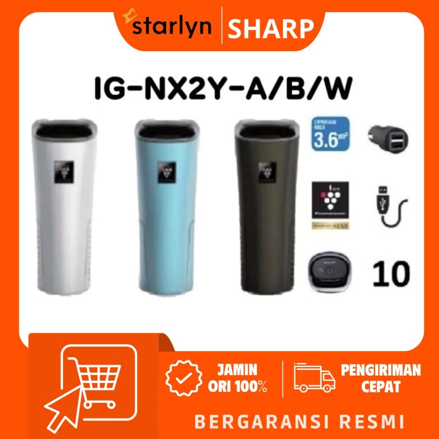 SHARP Air Purifier New High Density NEXT For Car 3.6 m³ IG-NX2Y-A/B/W