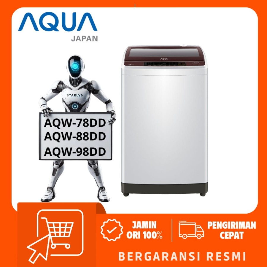 Mesin Cuci 1 Tabung Aqua Sanyo 88DD 8.5 Kg Hijab series Full Otomatis