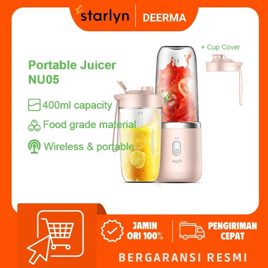 Deerma Juicer Blender Buah Portable 400ML - NU05 / NU06 - NU05