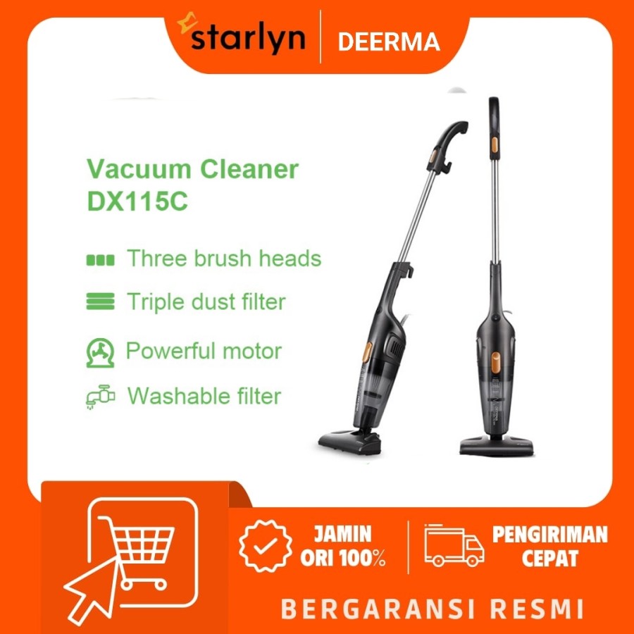 Deerma DX115C Handheld Vacuum Vakum Vacum Cleaner Derma Mobil 400W