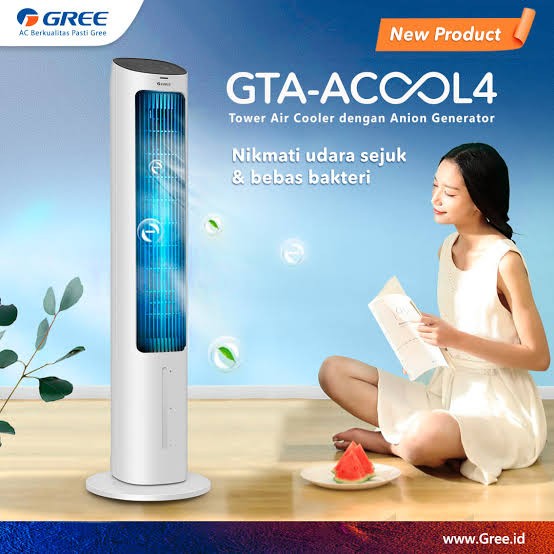 GREE ACOOL4 Humidifier Air Cooler Tower Fan 4 Liter 50 Watt GTA ACOOL4