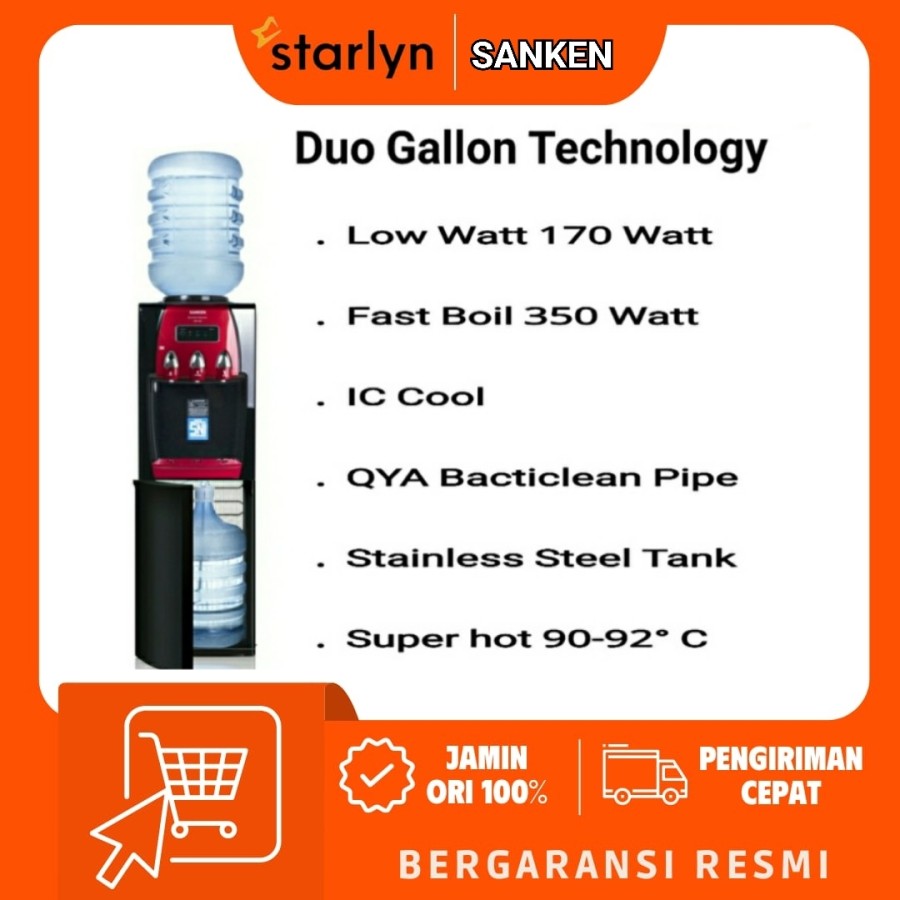 SANKEN Water Dispenser Duo Galon Low Watt HWD-Z78IC