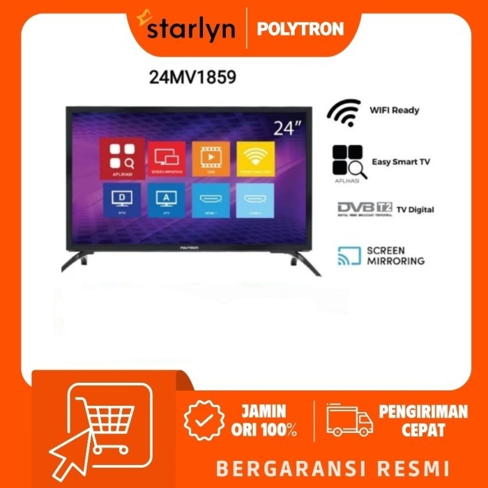 Polytron LED Smart TV 24 Inch PLD 24MV1859 Digital Youtube Mola