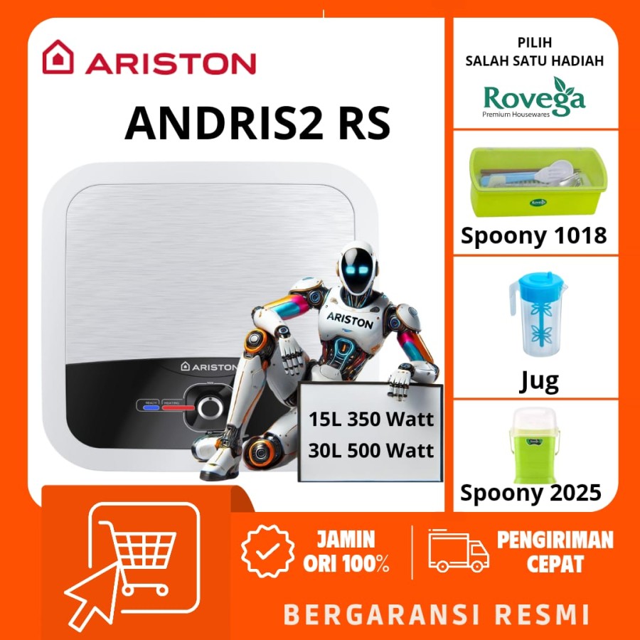 Water heater ariston an2 30rs 500 watt andris2 rs andris 2 rs