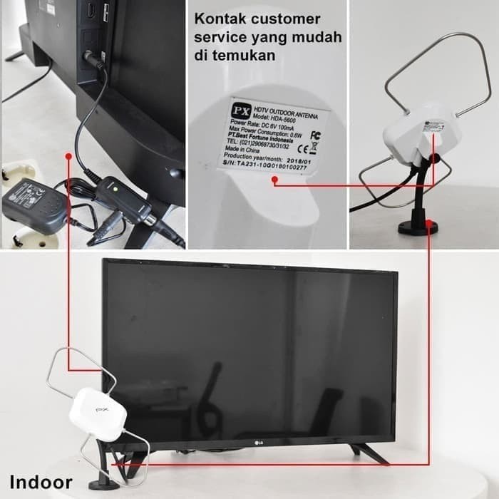 PX Digital TV Indoor / Outdoor Antenna HDA-5600