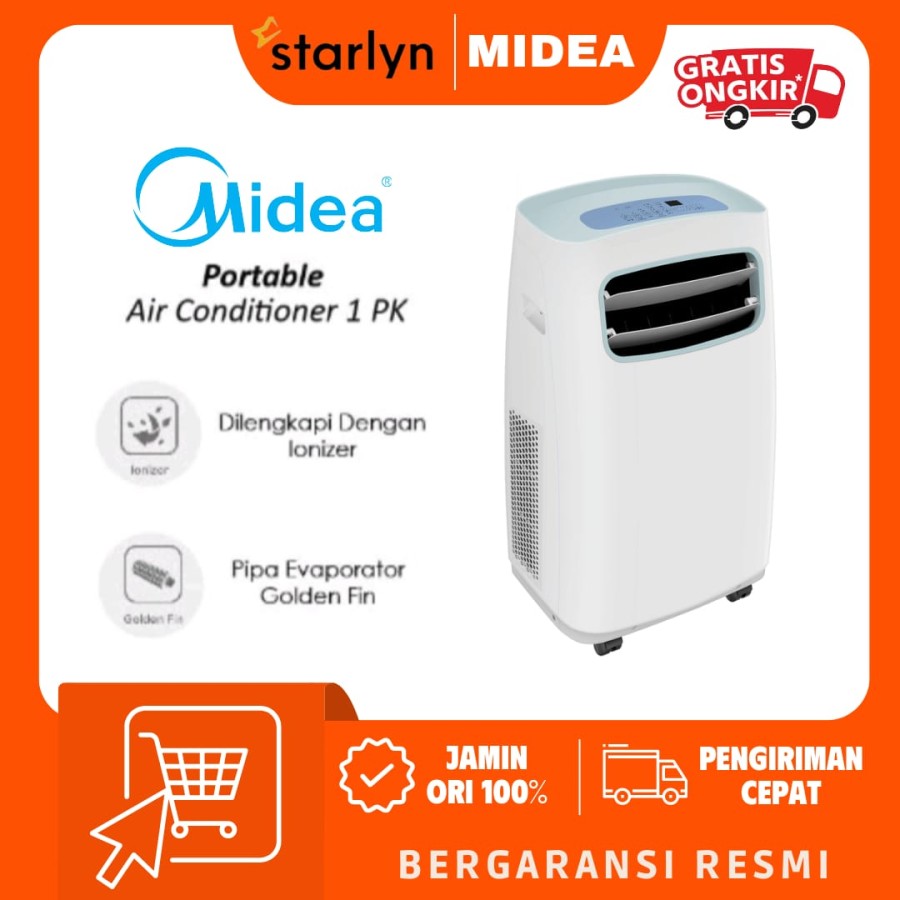 Midea AC Portable 1 PK MPF2-09CRN1 Self-Diagnosis and Auto Protection