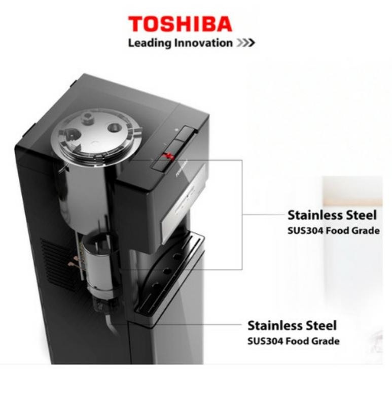 TOSHIBA Dispenser Galon Bawah + UV RWF-W2035UVBID(K) / RWFW 2035 UVBID
