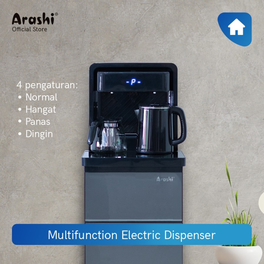 Arashi Multifunction Dispenser AMD 02BC / Hot & Cool / Galon Bawah