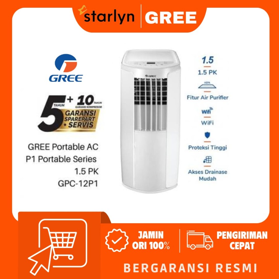 AC PORTABLE GREE GPC-12P1 / GPC12P1 (1.5 PK) with Air Purifier system