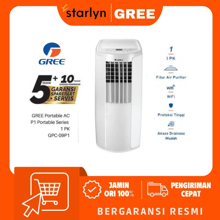 AC PORTABLE GREE GPC-09P1 / GPC09P1 (1 PK) with Air Purifier system