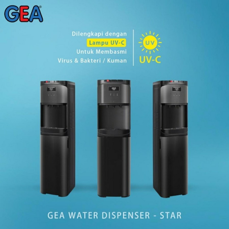 GEA STAR Dispenser Galon Bawah with UV Lamp