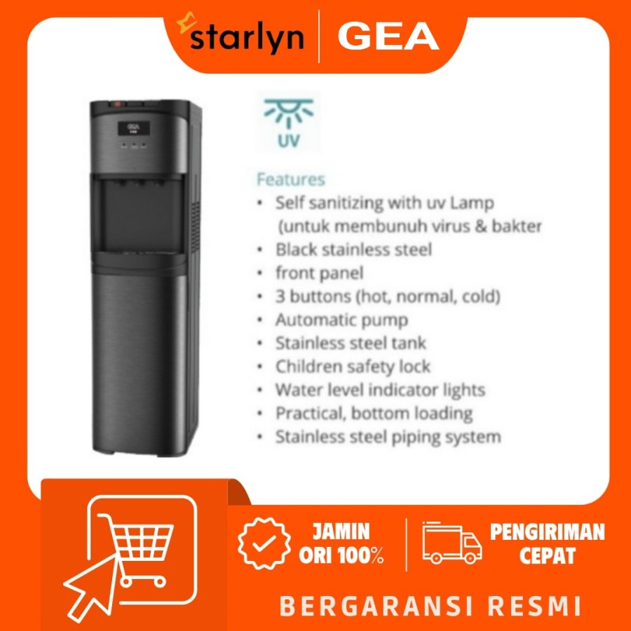 GEA STAR Dispenser Galon Bawah with UV Lamp