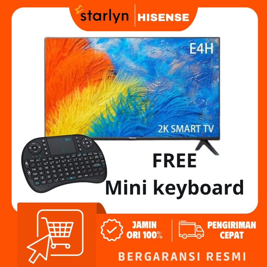 Hisense 43 inch Vidaa Smart TV-Bezelles design-Dual Band Wifi - 43E4H