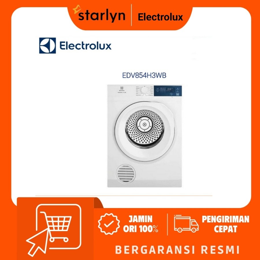 Electrolux Dryer 8.5 KG EDV854J3WB / EDV 854J3WB Pengering Pakaian