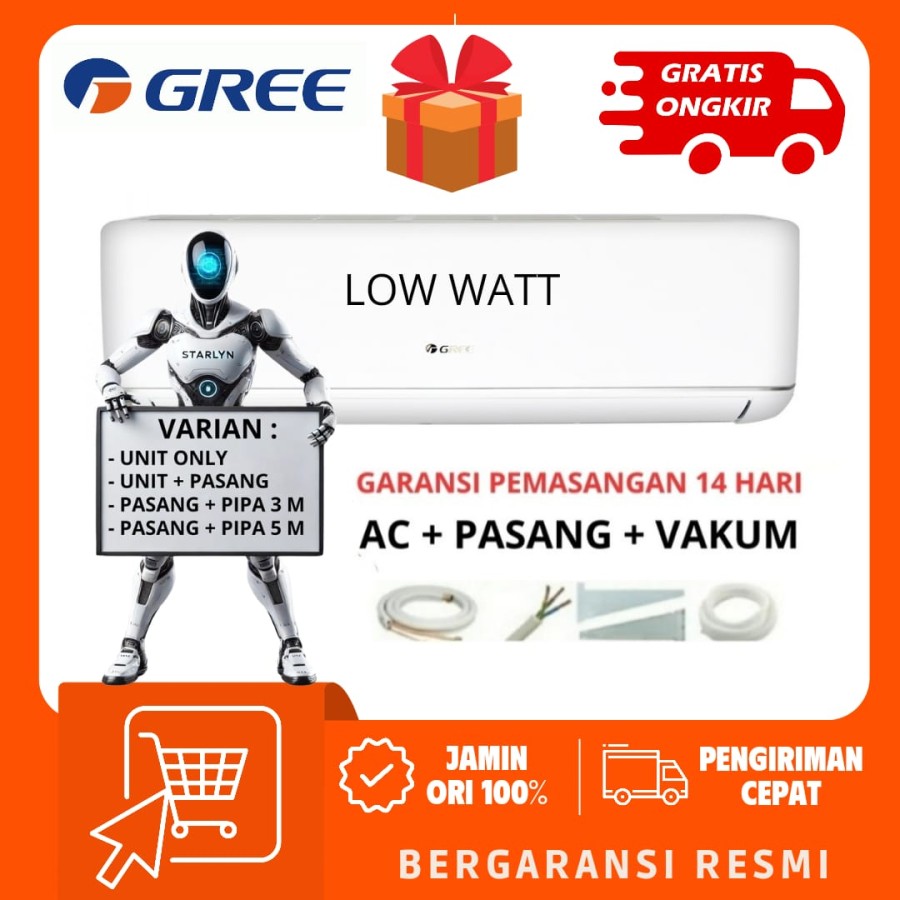 AC GREE DELUXE LOW WATT 3/4 PK GWC 07C3ES / 0.75 PK GWC07C3ES