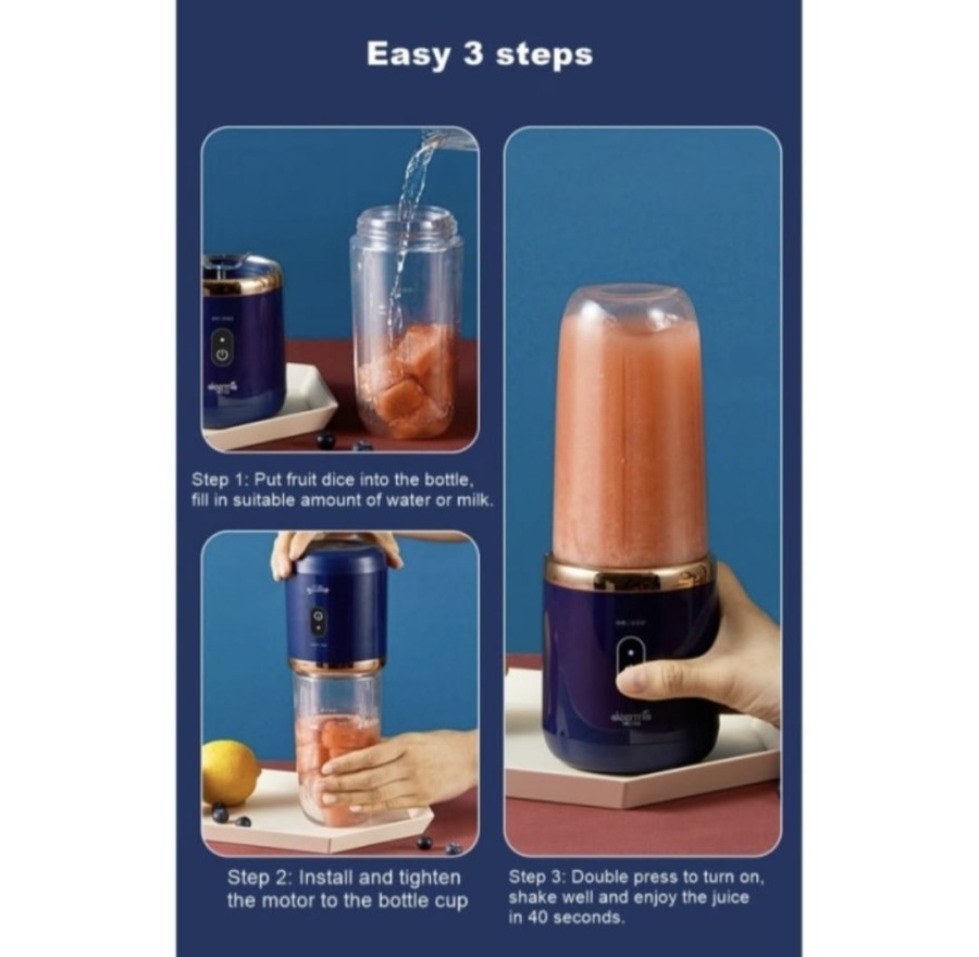 Deerma Juicer Blender Buah Portable 400ML - NU05 / NU06 - NU05 