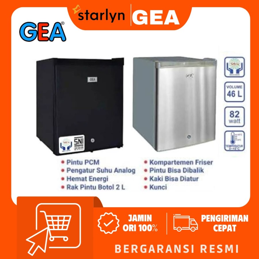 Gea kulkas portable mini bar RS-06DR Hitam RS 06 DR 