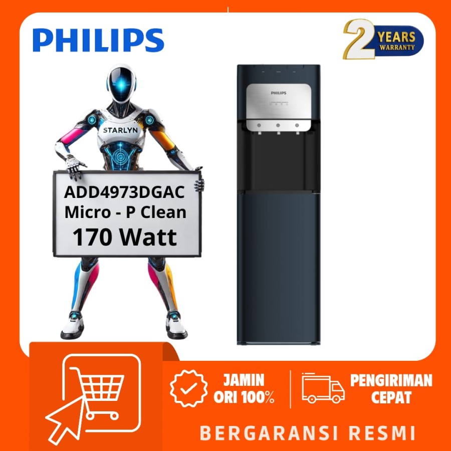 Dispenser Galon Bawah Philips Micro P Clean & Anti BPA ADD4973DGAC