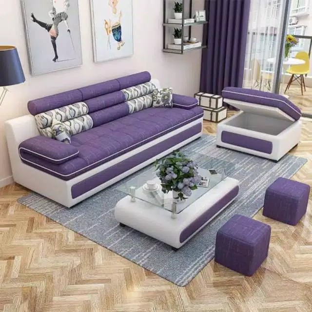 Sofa L Minimalis 240 + Penyimpanan