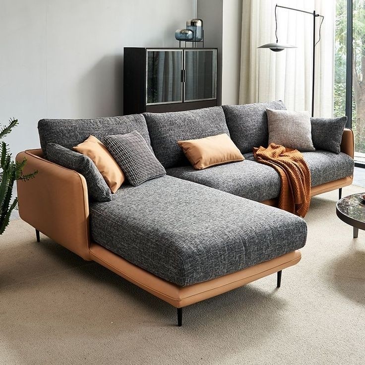 Sofa L Minimalis Custom Soft Canvas