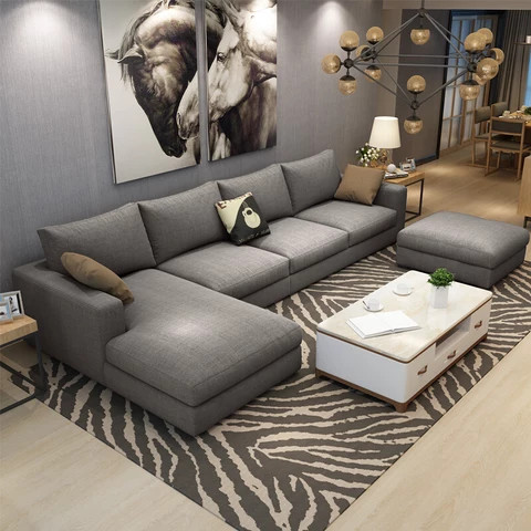 Sofa Minimalis Ruang Keluarga NCB Premium Fabric