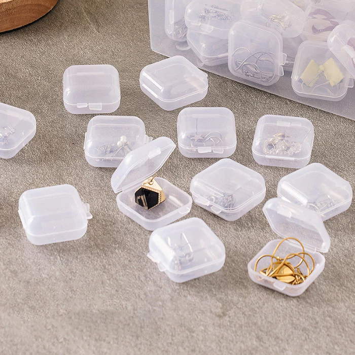 KAMJE Kotak Box Mini Kecil Tempat Perhiasan Anting Memory Card Obat Earplug Plastik Serbaguna