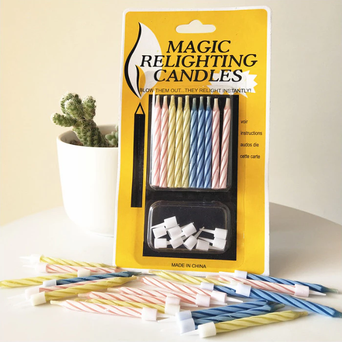 KAMJE Lilin Ulang Tahun Ultah Aesthetic Panjang Spiral Isi 10 Pcs Magic Relighting Candles
