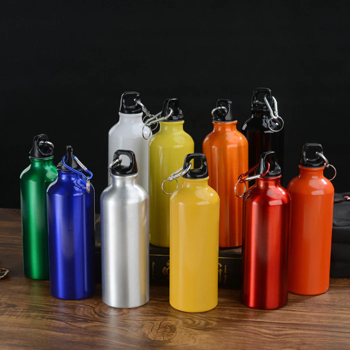 KAMJE Botol Minum Tumbler Termos Olahraga Sport Bersepeda Carabiner Sporty Outdoor Stainless Steel